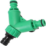 Garden Water Splitter Y Connector 2-Way Valvewith Switch for Faucet Irrigation Flower Planting Water Control Plastic Adapter