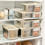 304 Stainless Steel Storage Container With Sticks Fridge Sealed Food Storage Box Large Capacity Fresh-keeping Box Oven Heatable