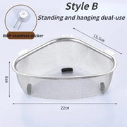 Kitchen Tools Stainless Steel Sink Drain Basket Triangle Food Filter Organizer Shelf Rack Drainier Household Accessories