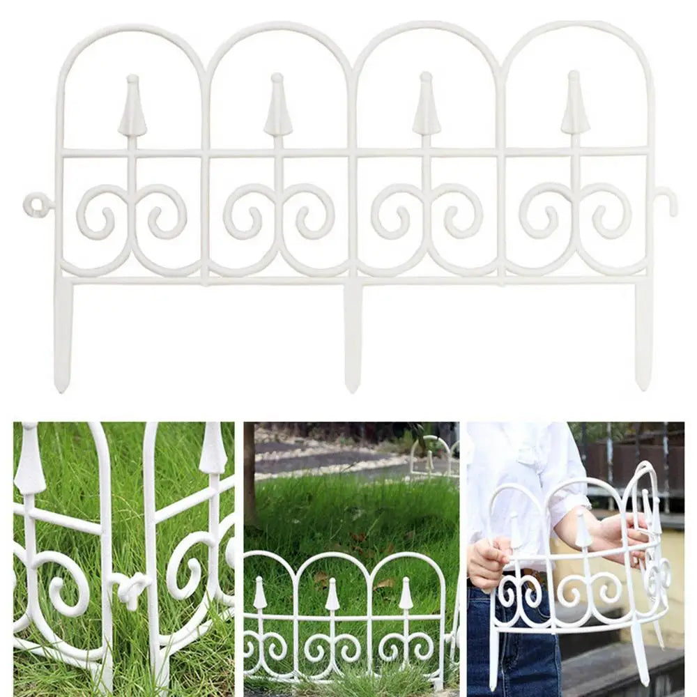 Garden Border Edging Fence 6pcs Garden Fence Panels Flexible Detachable Tree Fence Weatherproof Splicing Fence Landscape Path
