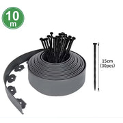 10M Landscape Edging Kit Fixed Garden Barrier Lawn Grass Plastic Edging Border Edging Garden Edging Coil for Lawn Yard Pathway
