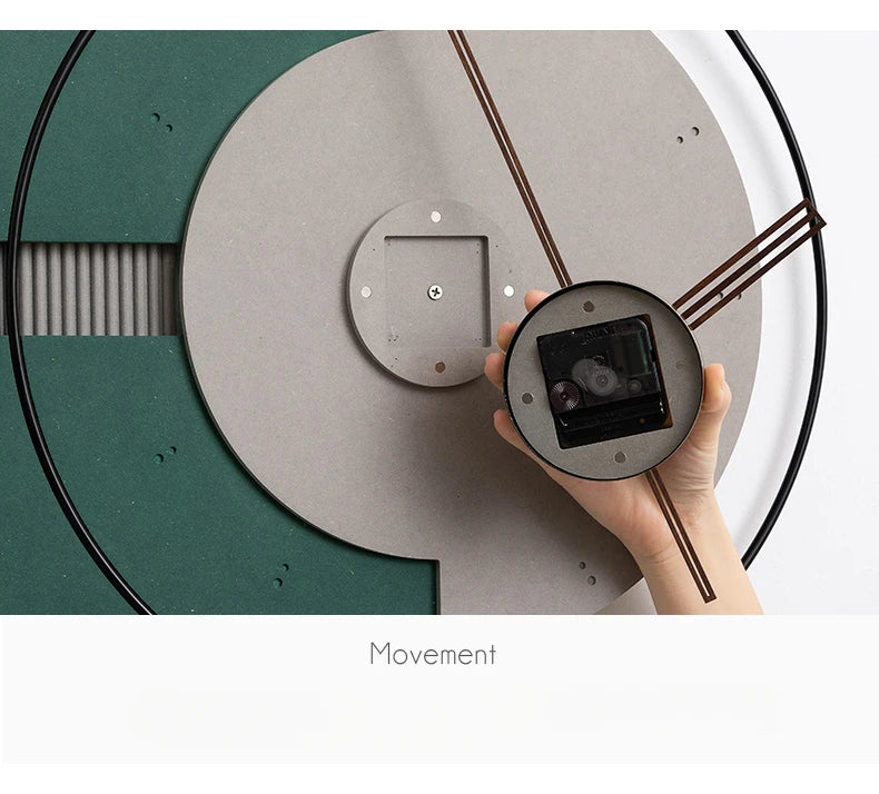 Large Living Room Wall Clock Silent Art Watches Luxury Mural Clocks Walnut Pointer Room Decor Ornaments Modern Wall Decoration