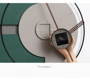 Large Living Room Wall Clock Silent Art Watches Luxury Mural Clocks Walnut Pointer Room Decor Ornaments Modern Wall Decoration