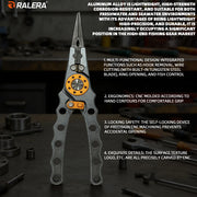 9 fishing tools, aluminum alloy fish pliers with tungsten steel blades, can cut 8 types of strong fishing lines,Perfect fishing