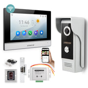 HOMSECUR 4 Wire Tuya Smart APP HD Video House Door Phone Kit with 7" Touch Screen Monitor IP65 Doorbell Camera Record Snapshot