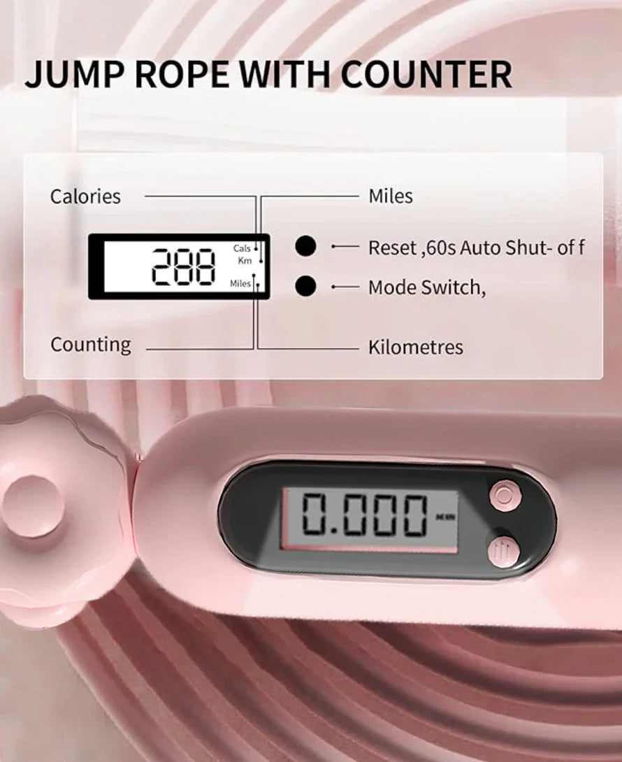 Fitness Exercise Electronic Counting With Countdown Skipping Rope Professional Fat Burning Adult Counting Timed Skipping Rope