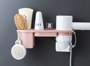 Home Accessory Set Storage Shelf, Holder for Storing Hair Dryer, Curling Iron, Bathroom Organizer
