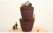 Dropshipping Garden Pot for Succulents Cactus, Creative Farmhouse Planter, Resin Flower Pots Fairy Garden Ornaments Home Decor