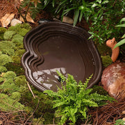 Reptile Bathing Pool Amphibians Accessories Large with Ramp Reptile Water Bowl for Tortoise Turtle Hamster Scorpion Leopard