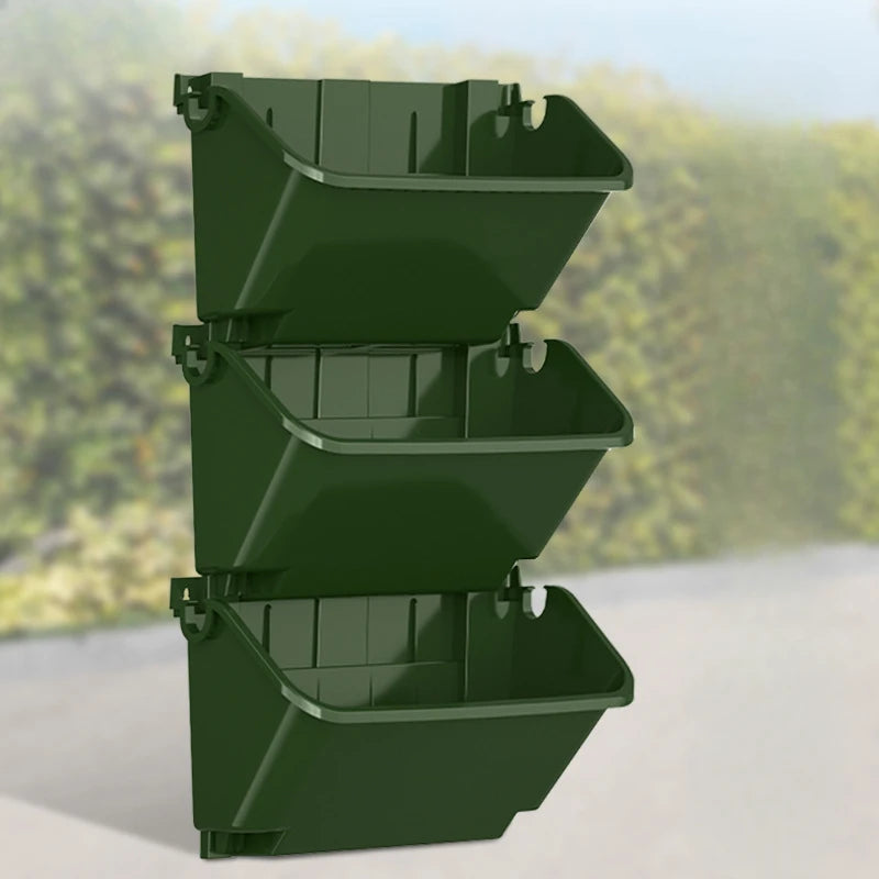 Garden Plant Walls Flower Pots Enclosures Hanging Plastic Containers Horticultural Flower Beds Vertical Greening Planting Boxes