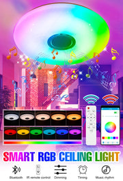 RGB Smart Ceiling Light LED Interior Home Decorative Light Luster Dimming Remote Control WIFI Living Room Ambient Light Party