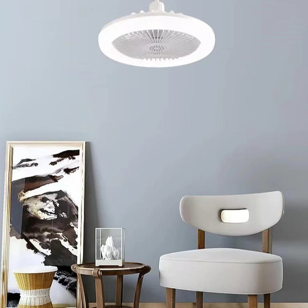 Smart Ceiling Fan 30W  Fans With Lights Remote Control Bedroom Decor Ventilator Lamp Air Invisible Blades Silent for Living Room