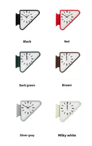 Living Room Minimalism Clocks Two-sided Wall Clocks Triangle Modern Clock Mechanism Silent Design Clock Watch for Decoration
