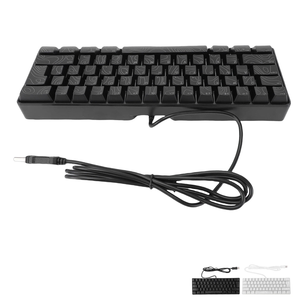 60% Gaming Keyboard 61 Key RGB Gaming Keyboard Mechanical RGB Backlit Ergonomic Design Wired Keyboard Mechanical Gaming Keyboard