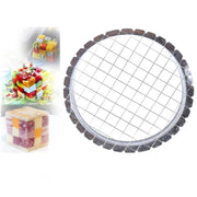 New Kitchen Cutting Gadgets Stainless Steel Egg Slicer Vegetables Fruit Potato Salads Cube Grid Cutter Cheese Device