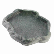Reptile Feeder ABS Resin Imitation Rock Design Food and Water Dish Feeder Bowl for Tortoise Lizard