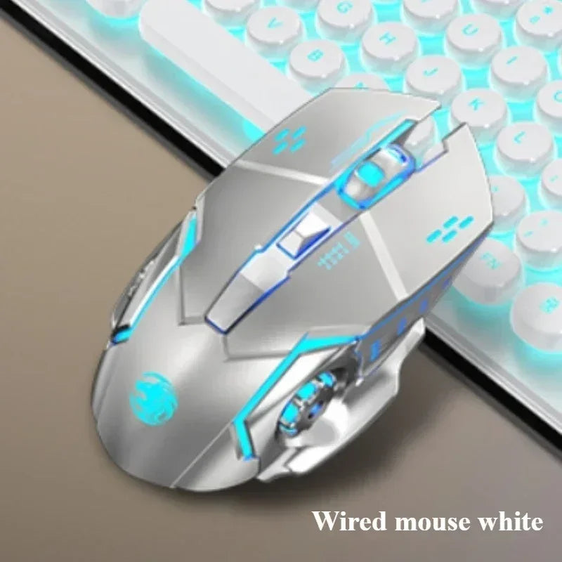 Eweadn GX330 Wired Keyboard Mouse Set Retro Punk ABS Keycaps Gaming Keyboard Mouse Headphones family Office PC Gamer Laptop Gift