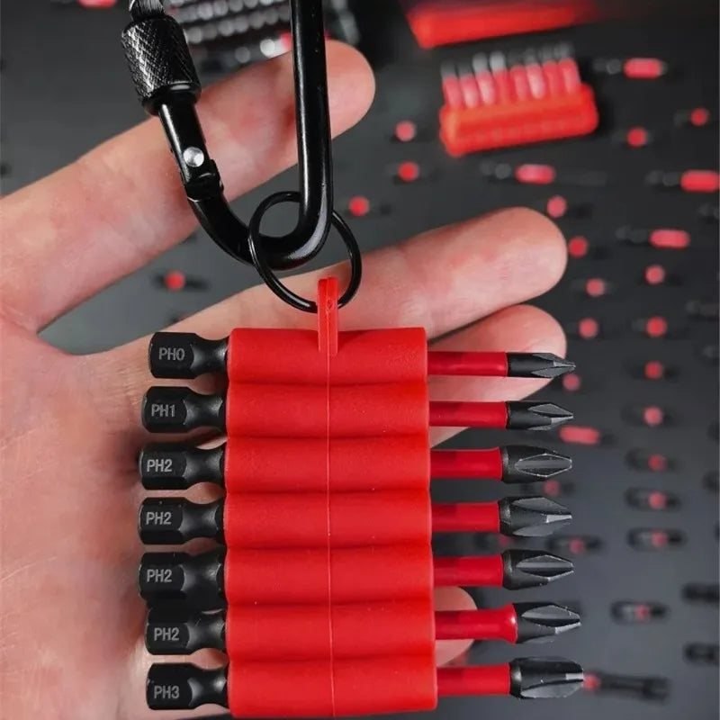 Professional Screwdriver Bits Set Strong Magnetic Rubber Sleeve Storage Screwdriver Head Set Multiple Specifications Tools Parts
