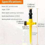 Garden Sprinkler 360 degree Rotation Irrigation Watering System Plant Watering Sprinkler For Agriculture Lawn Farm Greenhouse
