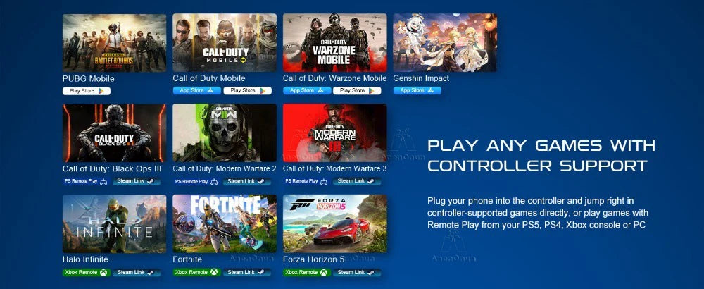 Mobile Phone Controller Mobile Gaming Wireless Gamepad Android/iOS Dual Vibration Motors Hall Effect Joystick Joypad Accessories