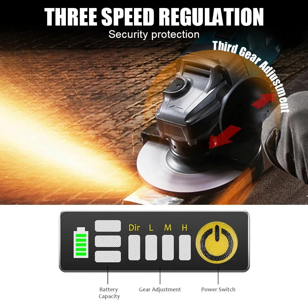 For 18v for Makita power tools Grinder Tool Wireless Power Tools Electric Grinder Angle Grinder Brushless Sander Angle