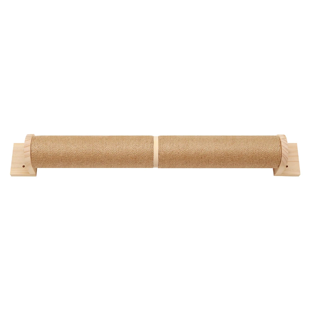 Cat Scratching Post Wall Furniture Wood Wall Mounted Kitten Scratcher Tree Tower Toys Thicker Column for Indoor Cats Accessories
