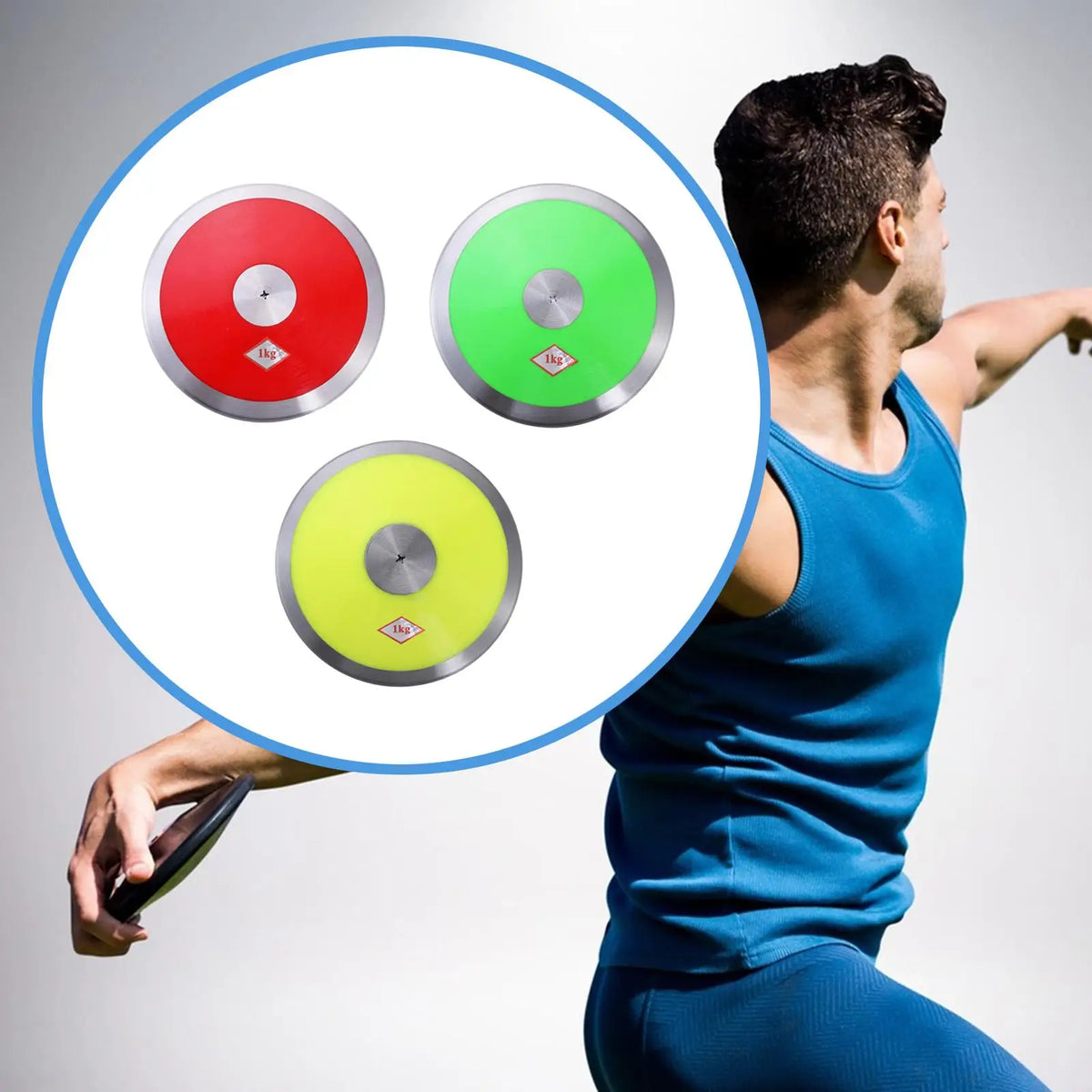 1kg Nylon Discus Fitness Physical Training Equipment Throwing Discus Track and Field Equipment for Practice Beach Exam Athletic