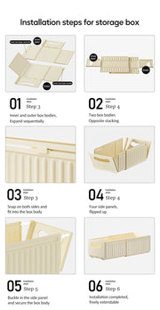 Kitchen Storage Box Retractable Multifunctional Storage Basket Cabinet Desktop Snack Spice Storage Box Fridge Kitchen Organizer