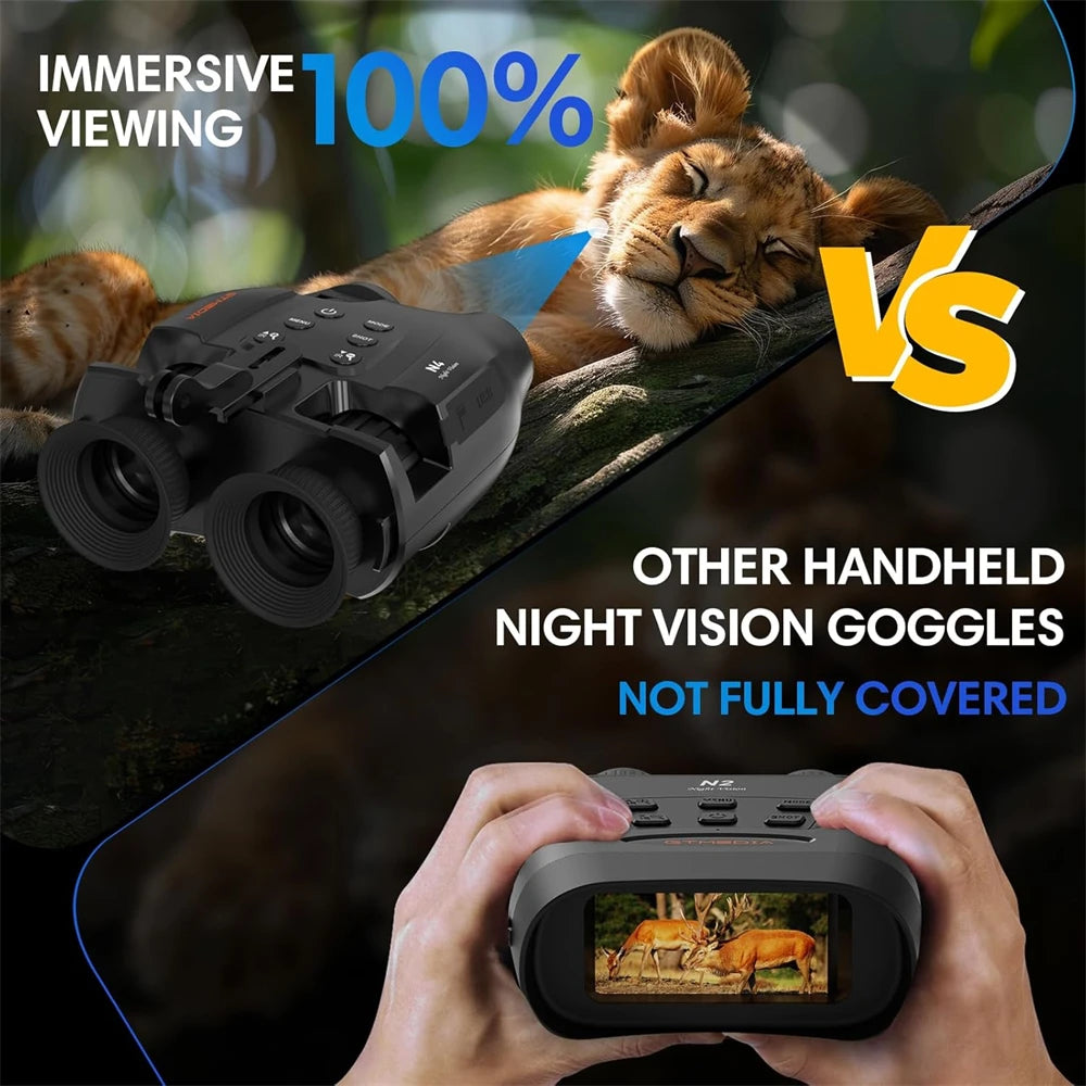 GTMEDIA N4 Night Vision Binoculars Infrared Night-Visions Device 1080P 5X Digital Zoom Head Mount Goggles Day/Night Use Outdoor