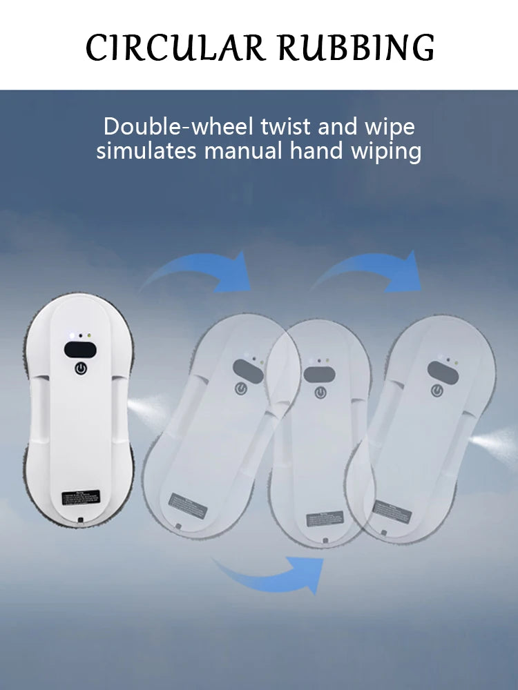 Fully Automatic Water Spraying Smart Electric High-Rise Window Cleaning Device Ultra-thin Strong adsorption Glass Wiping Robot