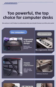 Gaming Desk for PC Desktop Computer Workstation Modern Office Desk Home Study Table Ergonomic Computer Desk for Students and