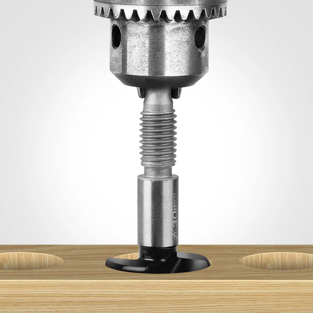 A Set of 10 Woodworking Hole-Making Tools Including Threaded Enlarging Drills and Extended Woodworking Hole-Making Drill Bits