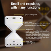 Electronic Gravity LED Sensing Hourglass Timer Home Desktop Decompression Ornament DIY Digital Small Sand Timer For Office Decor