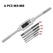 Adjustable Wrench T-Handle Milling Tap High Speed Steel Taps Metric Screwdriver Thread Tapping drill Holder Hand Tool Set