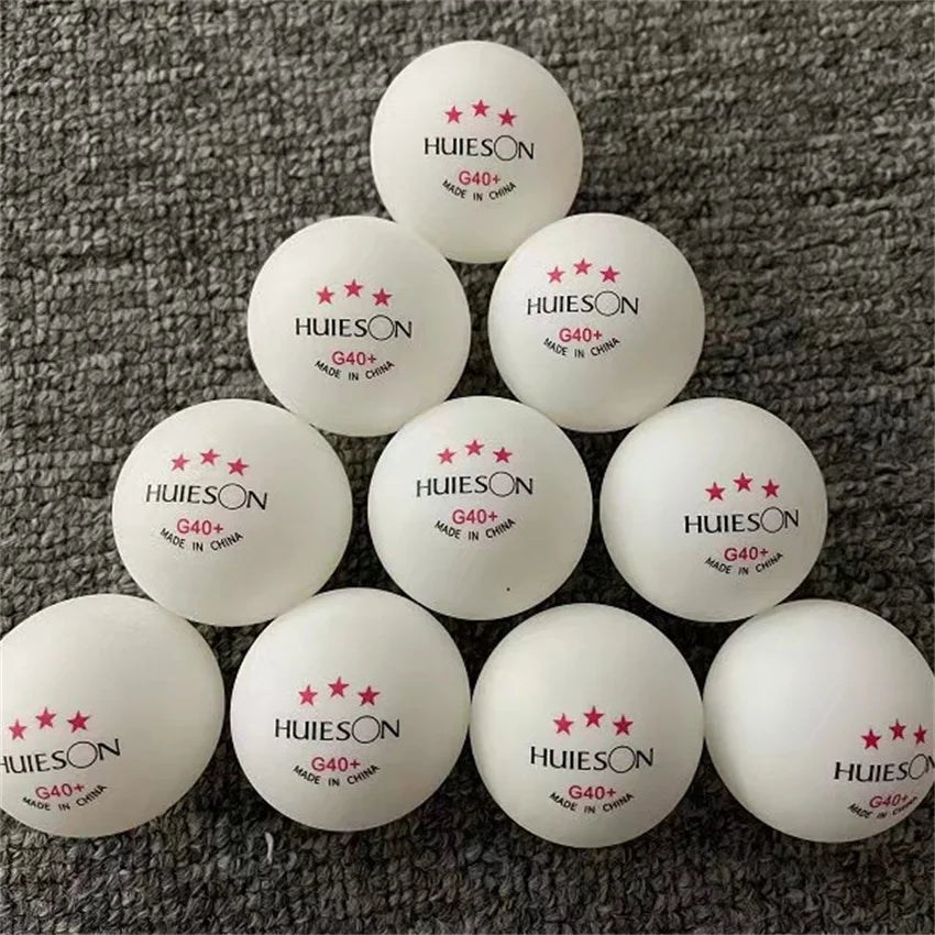 New Huieson 3 Star 20~100 PCS ABS 40+ Material Professional Table Tennis Balls TTF Table Tennis Ping Pong Balls For Competition