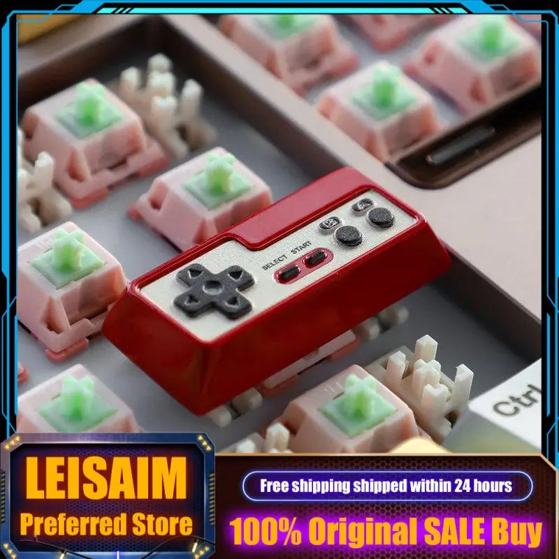 Original Red White Gaming Console Retro Enter keycap Mechanical Keyboard Metal PC Gaming Keyboard Collect gift keycap
