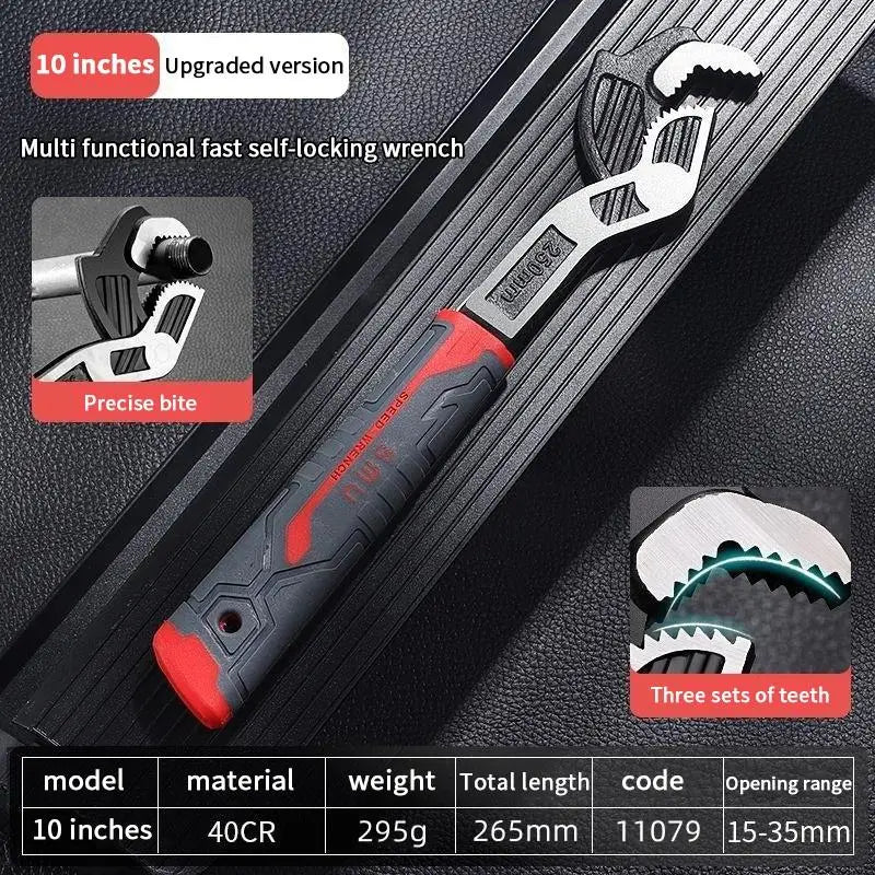 CR-V Multi-function Universal Adjustable Fast Wrench Hand Tool for Plumbing