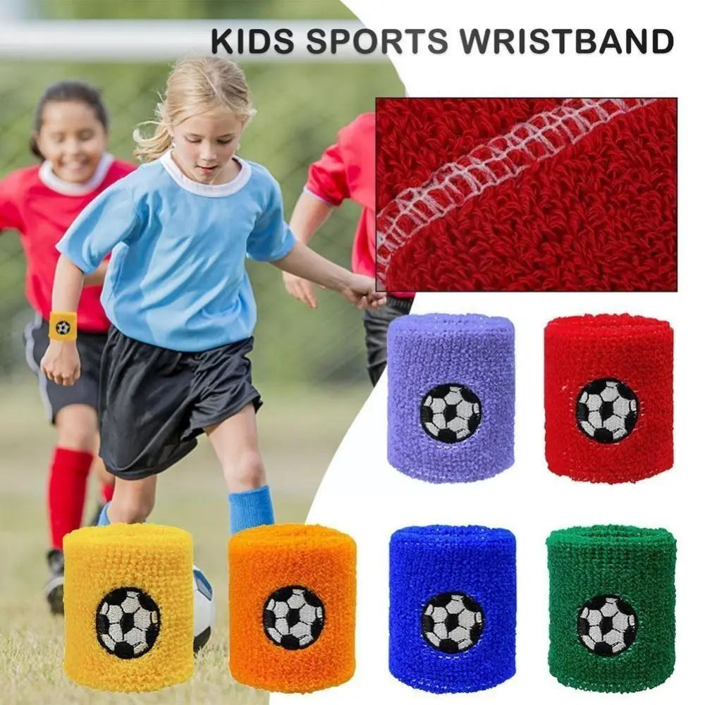 Football Fitness Colorful Cotton Sport Wrist Protector Kid Wristbands Running Headband Sports Sweatband