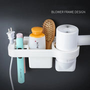 Home Accessory Set Storage Shelf, Holder for Storing Hair Dryer, Curling Iron, Bathroom Organizer