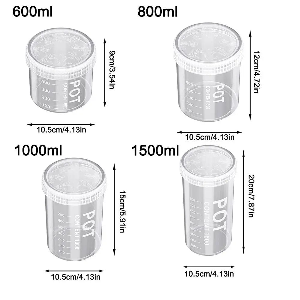 Large Capacity Kitchen Food Storage Canisters Transparent Plastic Grain Fresh Preservation Box Multigrain Organizer Household