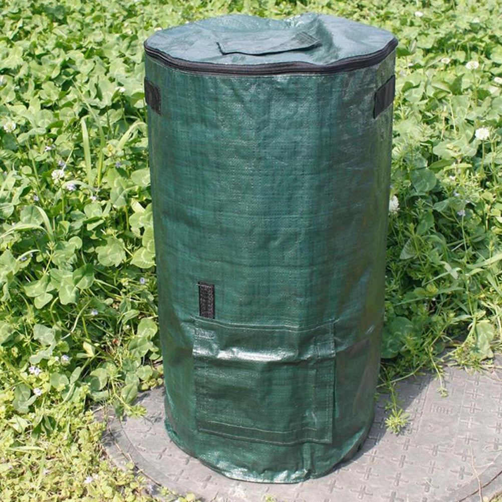 Garden Compost Bag Garbage Can 13.77x23.6in Fine Workmanship Garden Waste Bags Eco Friendly For Courtyard