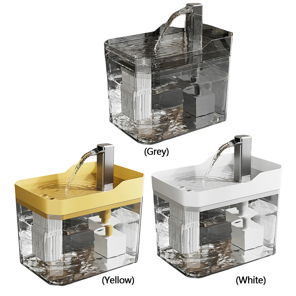 Cat Water Fountain with Quiet Pump Auto Filter USB Anti-Dry Burning Dog Water Dispenser Cat Fountain for Cats Indoor