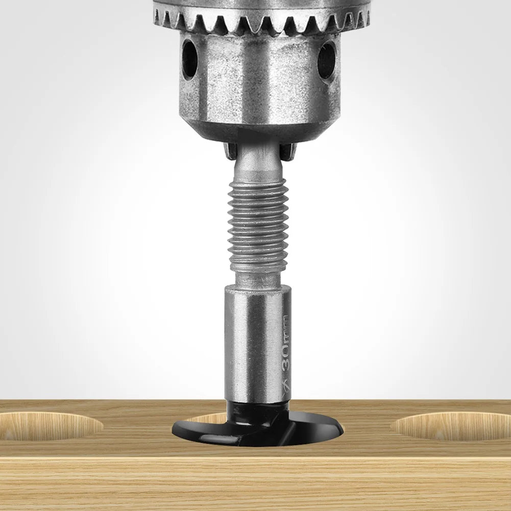 A Set of 10 Woodworking Hole-Making Tools Including Threaded Enlarging Drills and Extended Woodworking Hole-Making Drill Bits