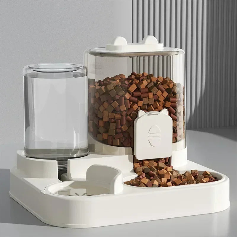 Cat feeder, dog cat basin with water dispenser bowl, dog food automatic circulation, cat food utensils, pet products universal