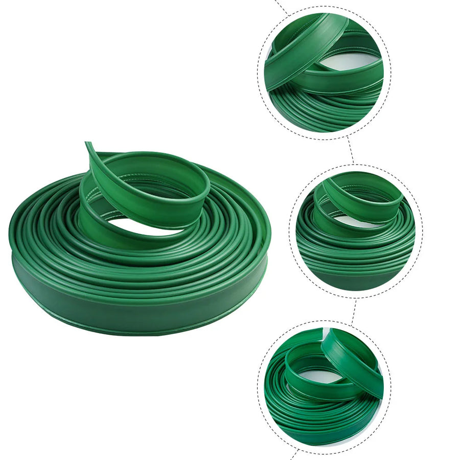 2M Lawn Edging Strip Green Garden Border Fence Outdoor Grass Protection Barrier Landscape Tree Isolation Path Gardening Edge Kit