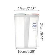 Grain Food Storage Tank and More: Kitchen Storage Box with Moisture-Proof Sealed Cans and Multi Grid Large Capacity Organizers