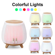 Air diffusers home idea household supplies decorative lights wood grain design mini desktop aromatherapy diffuser humidifier