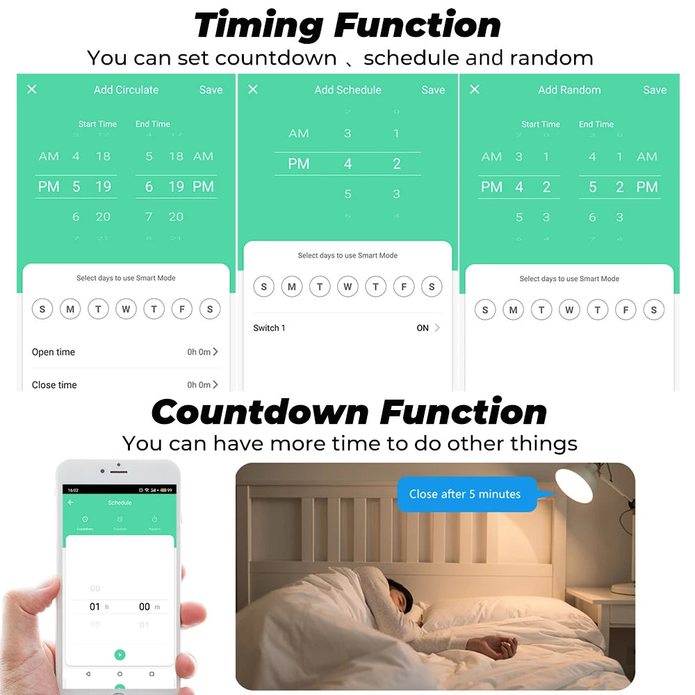 WIFI Switch Smart Home Automation Relay Module Tuya Alexa Timing Switch Smartlife APP Wireless Remote Control Relay