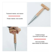 Hand Dibber Garden Tool Stainless Steel Garden Dibber With Wood Handle for Sowing Transplanting Planting Bulb Digging