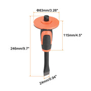Masonry Chisel 9.8" 11.8" Pointed Head Rock 9.7" 11.4" Flat Head Rock Concrete Mortar Stone Brick Chisel with Hand Guard